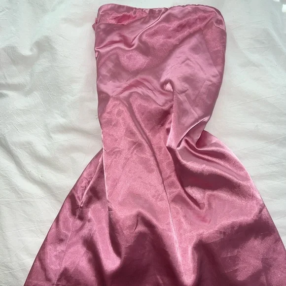 strapless open back dress Giada Scarf-Detail Midaxi Dress in Blush Pink main image 1